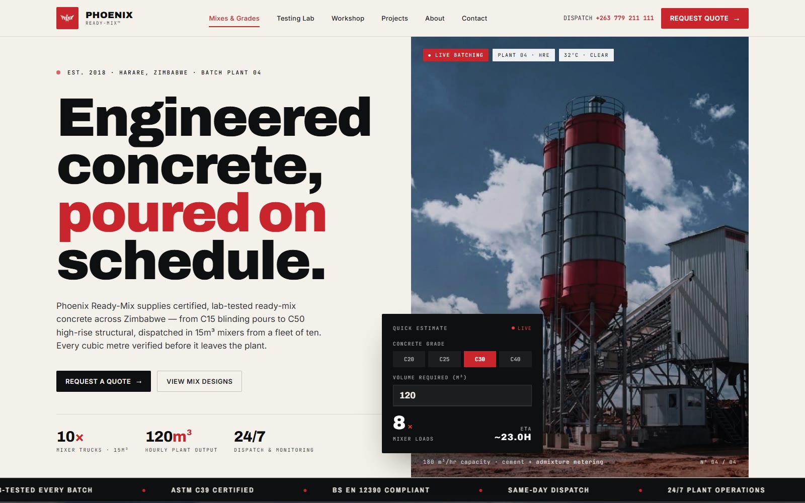 Phoenix Ready-Mix, Website